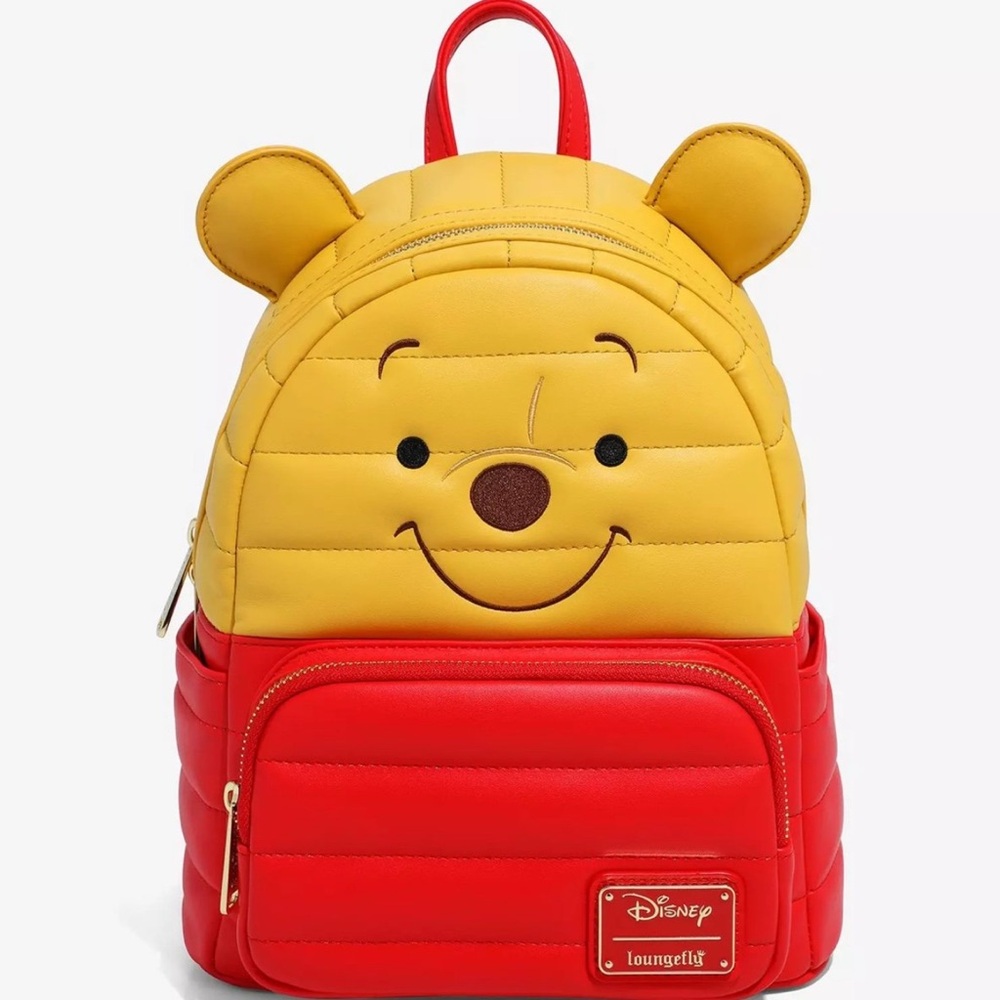🚨sold🚨Loungefly Disney Winnie the Pooh Puffer Pooh Bear Figural Mini Backpack